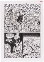 LAWDOG #9 COMIC BOOK ORIGINAL ART FIVE PAGE "DANGERNATOR" BACKUP STORY BY MARC HANSEN.