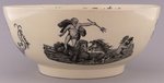 WASHINGTON, FRANKLIN USS CONSTELLATION NAVAL BATTLE LIVERPOOL CREAMWARE BOWL.