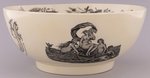 WASHINGTON, FRANKLIN USS CONSTELLATION NAVAL BATTLE LIVERPOOL CREAMWARE BOWL.