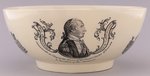 WASHINGTON, FRANKLIN USS CONSTELLATION NAVAL BATTLE LIVERPOOL CREAMWARE BOWL.