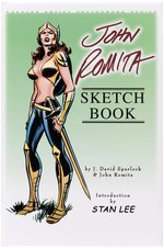 “JOHN ROMITA DELUXE EDITION SKETCH BOOK” WITH MARY JANE WATSON SPECIALTY ORIGINAL ART.