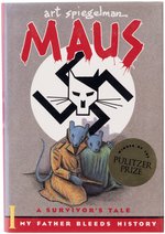 ART SPIEGELMAN "MAUS I - A SURVIVOR’S TALE" HARDCOVER WITH SELF-CARICATURE SKETCH AS MAUS.