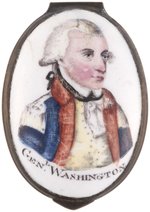 GEORGE WASHINGTON BATTERSEA ENAMEL TRINKET BOX.