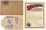 SUPERMAN "SUPERMEN OF AMERICA" COMPLETE 1942 CLUB KIT WITH PATCH.