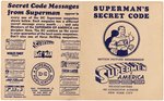 "SUPERMEN OF AMERICA - SUPERMAN'S SECRET CODE" 1943 DECODER FOLDER (RARE MOVIE THEATER VARIANT).