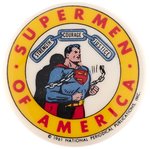 SUPERMAN "SUPERMEN OF AMERICA" COMPLETE 1960-1961 CLUB KIT WITH BUTTON.