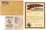 SUPERMAN "SUPERMEN OF AMERICA" COMPLETE 1961 CLUB KIT WITH BUTTON.