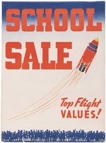 "BUCK ROGERS - ONWARD SCHOOL SUPPLIES" 1940 ADVERTISING SIGN.