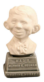 “MAD’S ALFRED E. NEUMAN WHAT-ME WORRY?” LARGEST SIZED CERAMIC BUST.