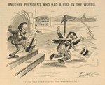 PRESIDENT HAYES & CHESTER ARTHUR 1878 POLITICAL CARTOON ORIGINAL ART BY FREDERICK BURR OPPER.