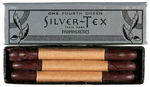 "SILVER-TEX PROPHYLACTICS" STORE BOX WITH PARTIAL CONTENTS.