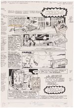 WHAM-O TOY AD (FRISBEE, AIR BLASTER, TRAC-BALL & FLUID FANTASY) ORIGINAL ART PAGE BY WESTERN PUBLISHING ARTIST.