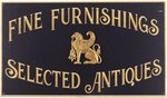 SALEM'S LOT (2024): BARLOW & STRAKER "FINE FURNISHINGS - SELECTED ANTIQUES" STOREFRONT METAL ENTRANCE SIGN - SCREEN-USED PROP.