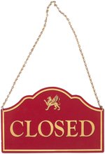 SALEM'S LOT (2024): BARLOW & STAKER HANDMADE STOREFRONT "OPEN/CLOSED" SIGN - SCREEN-USED PROP.