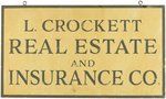 SALEM'S LOT (2024): "L. CROCKETT REAL ESTATE AND INSURANCE CO." STOREFRONT SIGN - SCREEN-USED PROP.