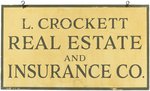 SALEM'S LOT (2024): "L. CROCKETT REAL ESTATE AND INSURANCE CO." STOREFRONT SIGN - SCREEN-USED PROP.