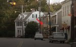 SALEM'S LOT (2024): "FLAGG CERTIFIED PUBLIC ACCOUNTANT/NOTARY SERVICES" STOREFRONT SIGN - SCREEN-USED PROP.