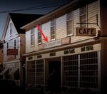 SALEM'S LOT (2024): "THE EXCELLENT CAFÉ SINCE 1953" AFFIXED STOREFRONT SIGN - SCREEN-USED PROP.