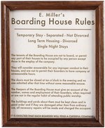 SALEM'S LOT (2024): E. MILLER'S BOARDING HOUSE RULES FRAMED SIGN - SCREEN-USED PROP.