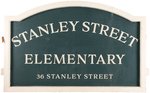 SALEM'S LOT (2024): "STANLEY STREET ELEMENTARY SCHOOL - 36 STANLEY STREET" SIGN - SCREEN-USED PROP.