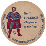 SUPERMAN 1941 "PLEDGE" MILK CAP SET.