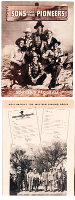 "SONS OF THE PIONEERS SOUVENIR PROGRAM."