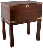 SALEM'S LOT (2024): SMALL VINTAGE HUMIDOR SIDE TABLE FROM THE MARSTEN HOUSE - PRODUCTION-USED PROP.