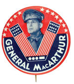 "GENERAL MacARTHUR" LARGE PATRIOTIC VICTORY SYMBOL 2.25".