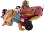 SUPERMAN ROLL OVER PLANE 1940 MARX WIND-UP (MULTI-COLOR VARIETY).