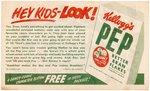 SUPERMAN IN KELLOGG'S "PEP" PINS 1945 CANADIAN PROMOTIONAL PAPER.