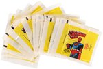 1966 TOPPS SUPERMAN DISPLAY BOX VARIETY PAIR PLUS 16 WRAPPERS.