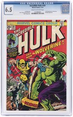 INCREDIBLE HULK #181 NOVEMBER 1974 CGC 6.5 FINE+ (FIRST FULL WOLVERINE).