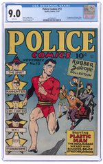 POLICE COMICS #13 NOVEMBER 1942 CGC 9.0 VF/NM (FIRST WOOZY WINKS).