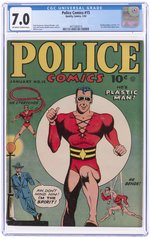 POLICE COMICS #15 JANUARY 1943 CGC 7.0 FINE/VF (SPIRIT).