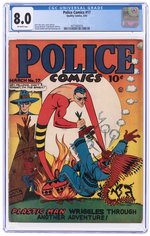 POLICE COMICS #17 MARCH 1943 CGC 8.0 VF.