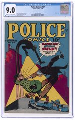 POLICE COMICS #27 FEBRUARY 1944 CGC 9.0 VF/NM NONE HIGHER IN POP.