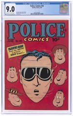 POLICE COMICS #43 JUNE 1945 CGC 9.0 VF/NM.