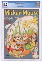 MICKEY MOUSE MAGAZINE VOL. 3 #7 APRIL 1938 CGC 8.0 VF.