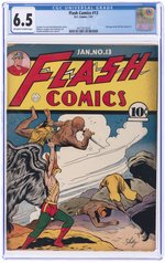 FLASH COMICS #13 JANUARY 1941 CGC 6.5 FINE+.