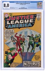 JUSTICE LEAGUE OF AMERICA #4 APRIL-MAY 1961 CGC 8.0 VF (GREEN ARROW JOINS JUSTICE LEAGUE).