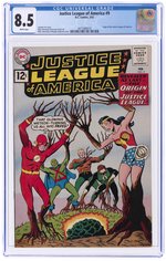 JUSTICE LEAGUE OF AMERICA #9 FEBRUARY 1962 CGC 8.5 VF+.