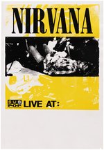 NIRVANA C. 1990 SUB POP TOUR BLANK CONCERT POSTER WITH ART BY JEFF ROSS.