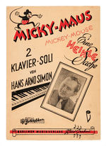 "MICKEY MOUSE" GROUP OF FIVE EARLY SHEET MUSIC EXAMPLES.