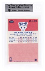 1986-87 FLEER #57 MICHAEL JORDAN (HOF) ICONIC ROOKIE CARD BECKETT AUTHENTIC-ALTERED.