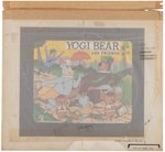 "YOGI BEAR AND FRIENDS" LUNCHBOX BACK PANEL ORIGINAL ART BY ELMER LEHNHARDT.