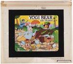 "YOGI BEAR AND FRIENDS" LUNCHBOX BACK PANEL ORIGINAL ART BY ELMER LEHNHARDT.