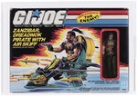 G.I. JOE (1987) - ZANZIBAR, DREADNOK PIRATE WITH AIR SKIFF SERIES 6 FIGURE & VEHICLE AFA 80 Q-NM.