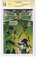 GREEN LANTERN VOL. 2 #76 APRIL 1970 CBCS VERIFIED SIGNATURE 7.0 FINE/VF (GREEN LANTERN/GREEN ARROW STORIES BEGIN).