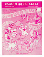 "SALUDOS AMIGOS/MELODY TIME" SEVEN PIECE SHEET MUSIC.