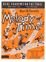 "SALUDOS AMIGOS/MELODY TIME" SEVEN PIECE SHEET MUSIC.